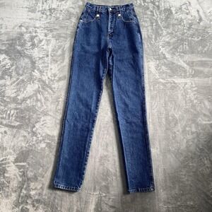 Vintage Roper Jeans Womens 9/10 Blue Medium Wash Studded Western USA Made Cotton